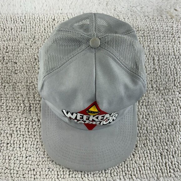 Vintage Weekend Warrior Mesh Snapback Trucker Hat OSFA Workwear Sakrete Grey Cap - Picture 2 of 11